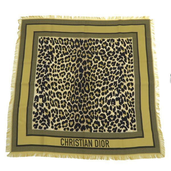 Dior Leopard Scarf Multicolor