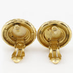 Chanel Vintage Gold Plated Faux Pearl Earrings — view 4