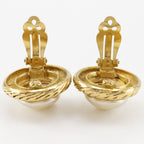 Chanel Vintage Gold Plated Faux Pearl Earrings — view 5