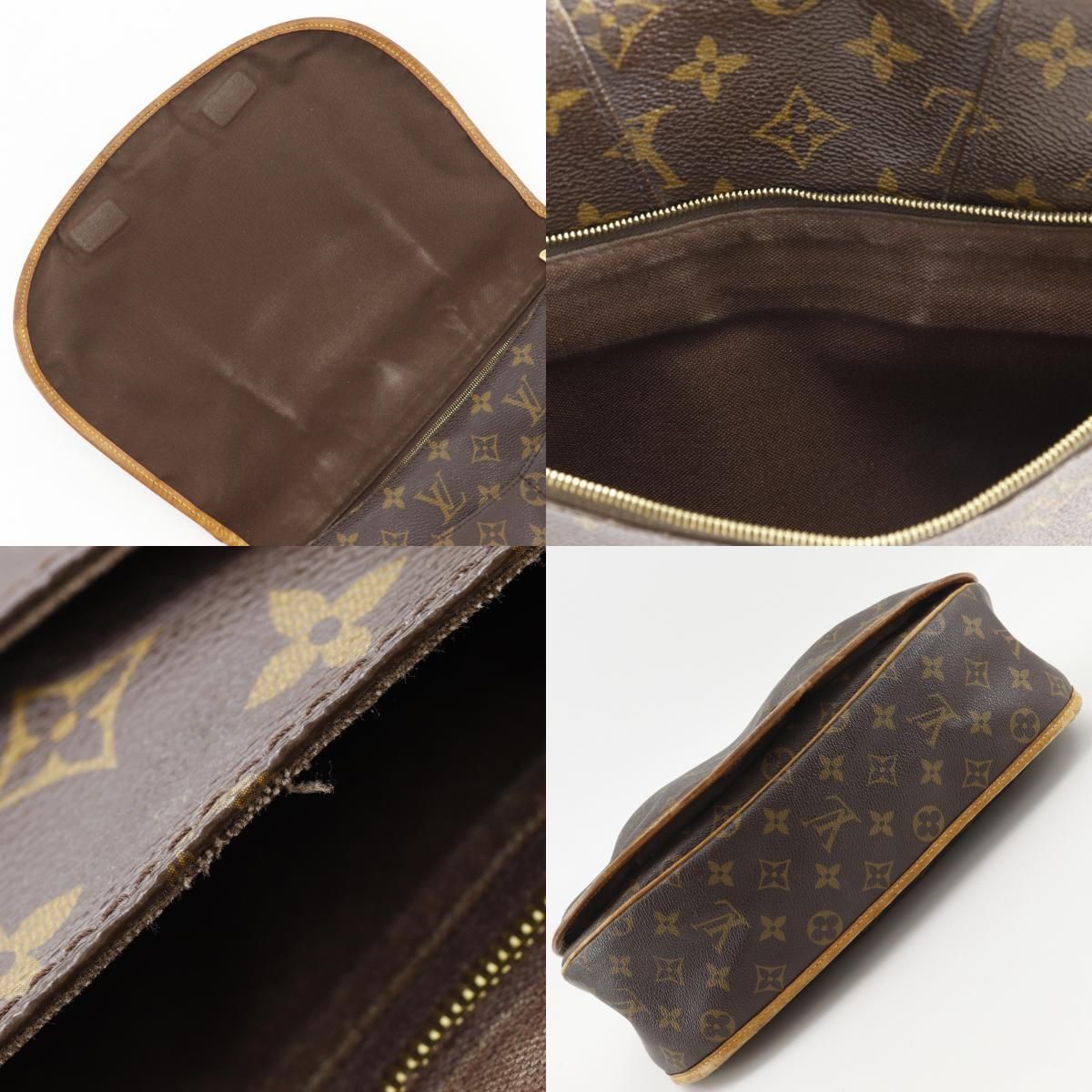 Louis Vuitton Menilmontant MM Monogram Canvas Brown Shoulder — view 7