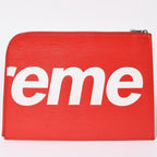 Louis Vuitton Supreme Pochette Jules GM Epi Red Silver Pouch — view 2
