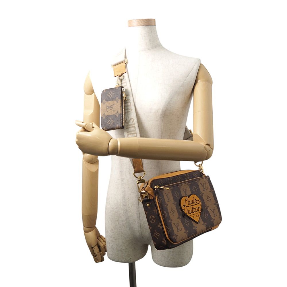 Louis Vuitton Shoulder Bag Monogram Striped LV Squared Trio Collaboration — view 4