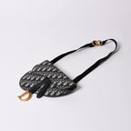 Dior Waist Pouch Saddle Bag Trotter All Over Print Cotton Canvas Gold — view 3