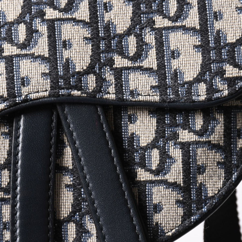 Dior Waist Pouch Saddle Bag Trotter All Over Print Cotton Canvas Gold — view 7