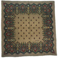 Dior Wool Extra Large Shawl Scarf Paisley Pattern Brown