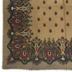 Dior Wool Extra Large Shawl Scarf Paisley Pattern Brown — view 5