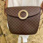 Celine Shoulder Bag Pochette Macadam Circle Logo Travel