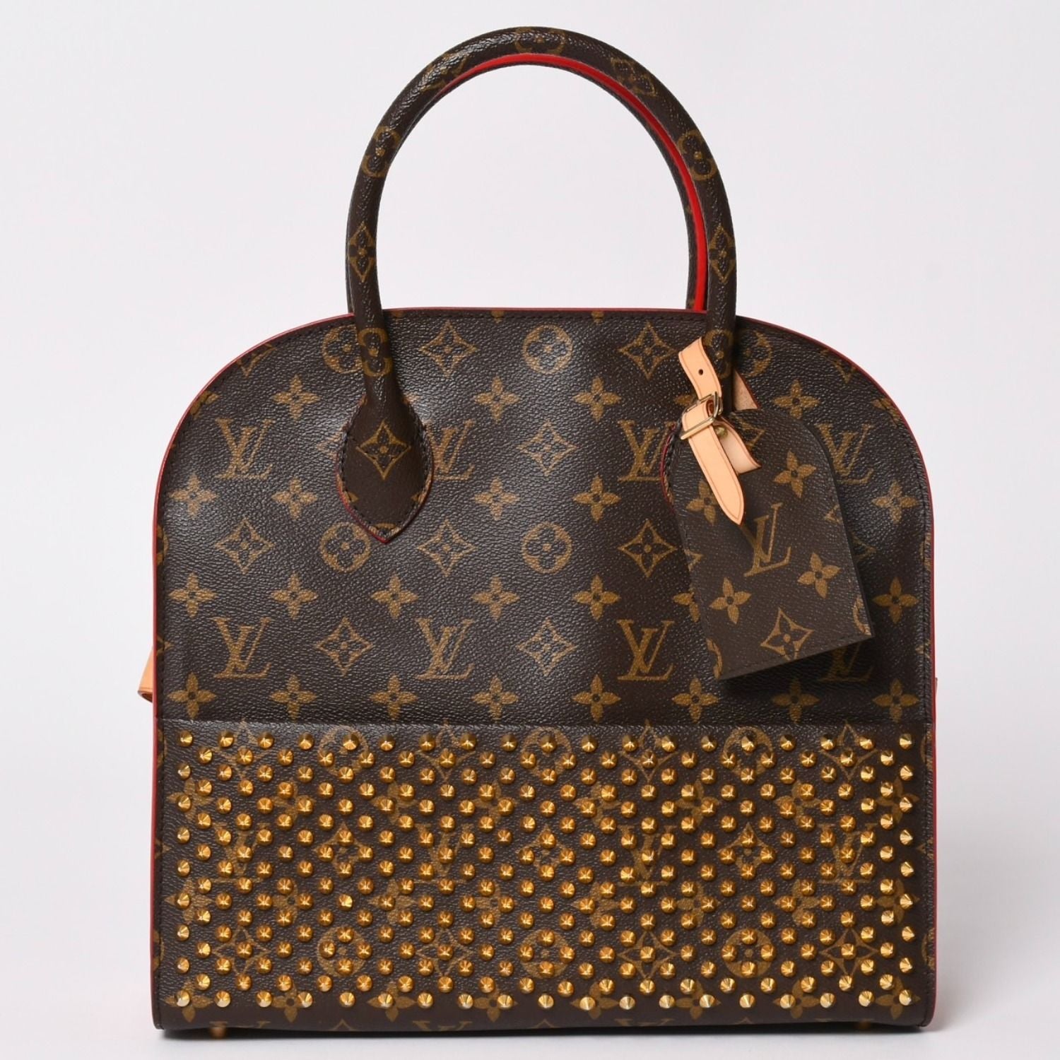 Louis Vuitton Christian Louboutin Iconoclast Handbag Calf Hair Gold