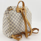 Louis Vuitton Sperone Damier Azur Canvas White Backpack — view 3