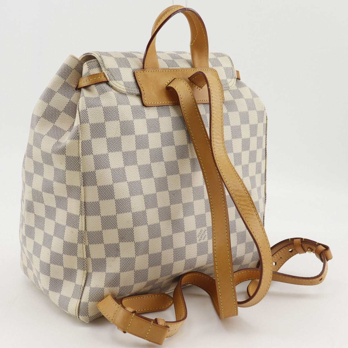 Louis Vuitton Sperone Damier Azur Canvas White Backpack — view 3