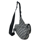Dior Oblique Saddle Belt Bag Black Beige Canvas Leather — view 2
