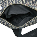 Dior Oblique Saddle Belt Bag Black Beige Canvas Leather — view 6