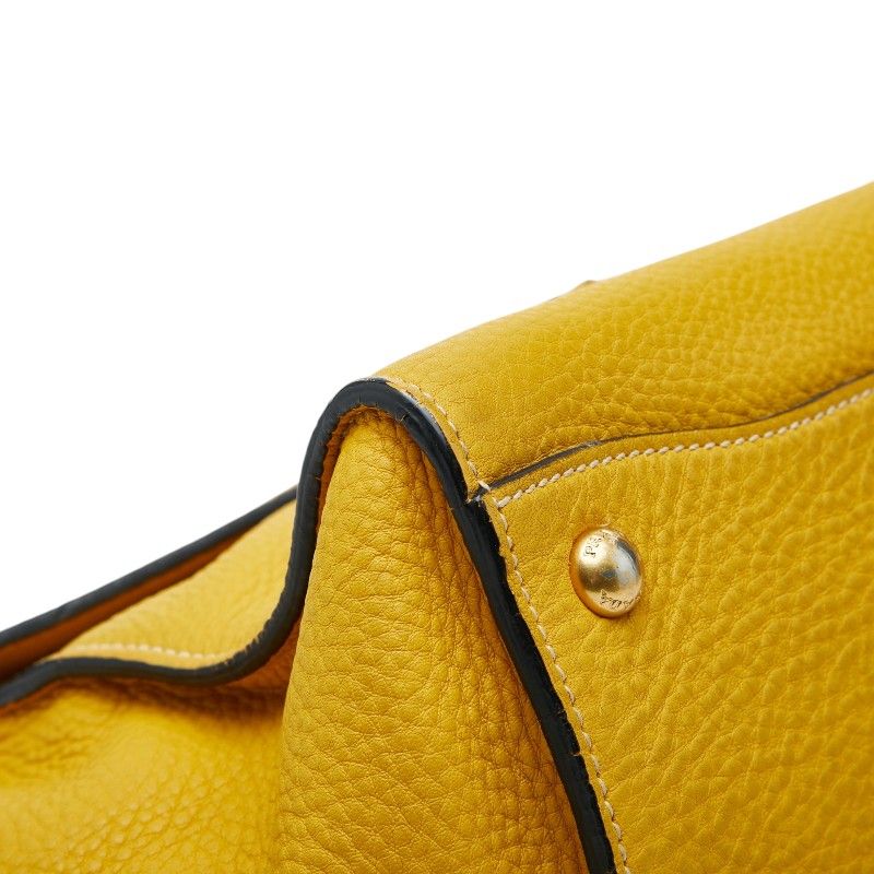 Prada Sound Rock 2-Way Shoulder Bag Yellow Vitello Daino Leather — view 5