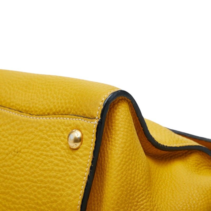 Prada Sound Rock 2-Way Shoulder Bag Yellow Vitello Daino Leather — view 4
