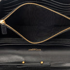 Saint Laurent YSL Logo Chain Wallet Shoulder Back Black Leather — view 4