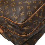 Louis Vuitton Monogram Reporter GM Crossbody Shoulder Bag Brown Leather — view 7