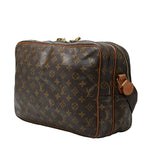 Louis Vuitton Monogram Reporter GM Crossbody Shoulder Bag Brown Leather — view 2
