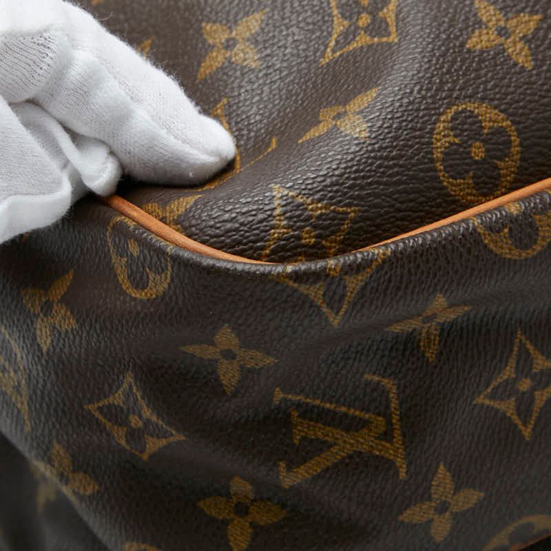 Louis Vuitton Monogram Reporter GM Crossbody Shoulder Bag Brown Leather — view 5