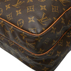 Louis Vuitton Monogram Reporter GM Crossbody Shoulder Bag Brown Leather — view 6