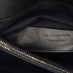Saint Laurent YSL Logo Stitch Top Handle Shoulder Bag 2-Way Black Leather — view 6