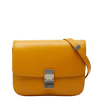 Celine Classic Box Shoulder Bag Yellow Leather