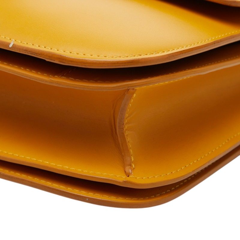 Celine Classic Box Shoulder Bag Yellow Leather — view 4