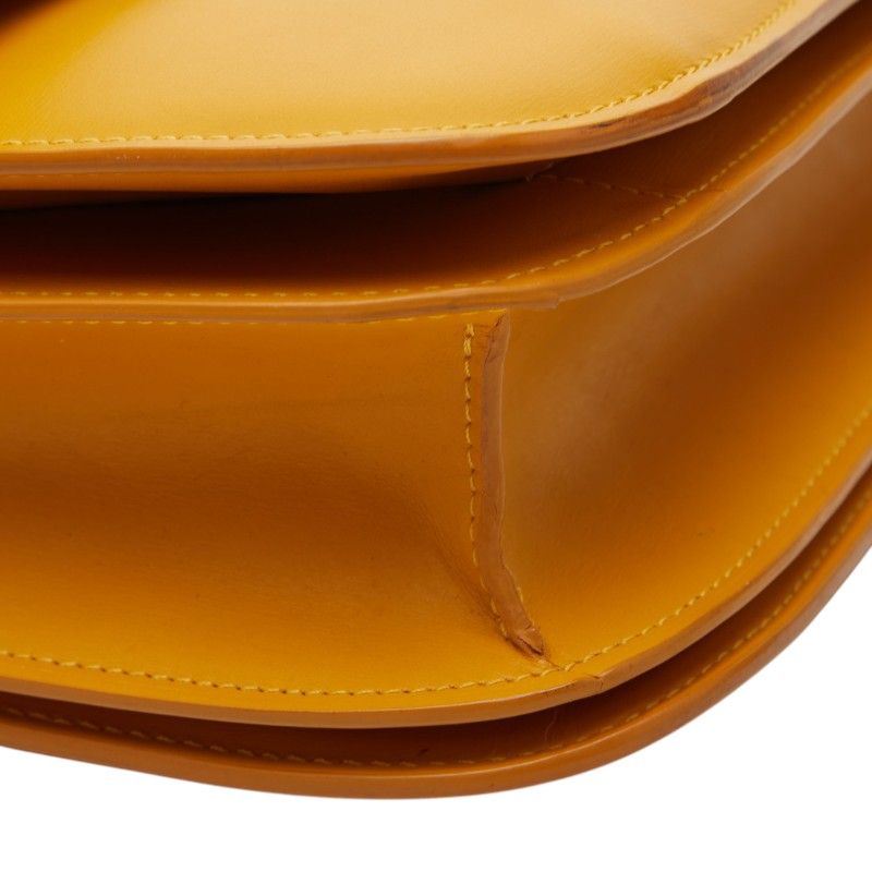 Celine Classic Box Shoulder Bag Yellow Leather — view 5
