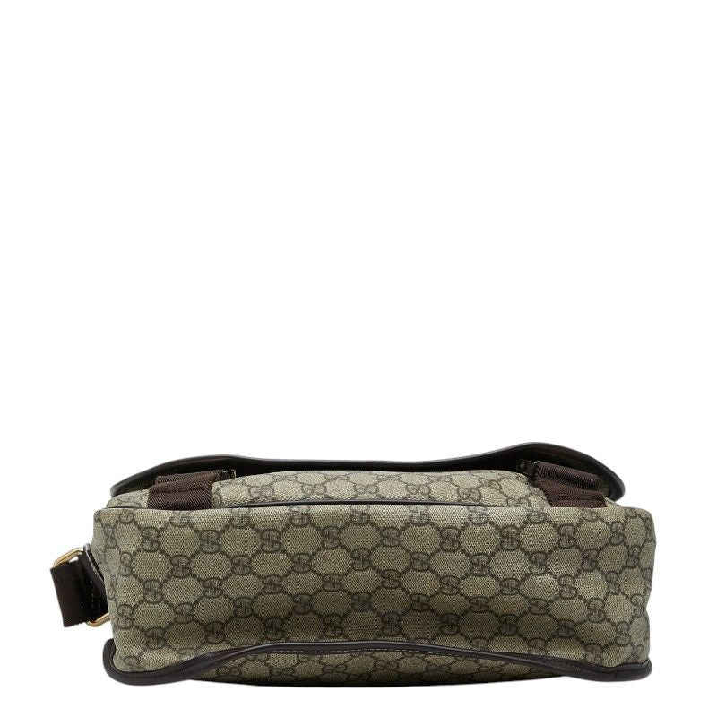 Gucci GG Supreme Crossbody Shoulder Bag Beige Leather — view 3