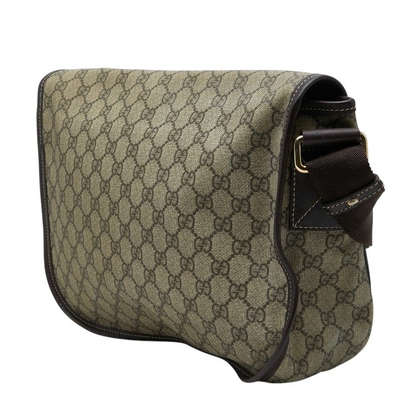 Gucci GG Supreme Crossbody Shoulder Bag Beige Leather — view 2