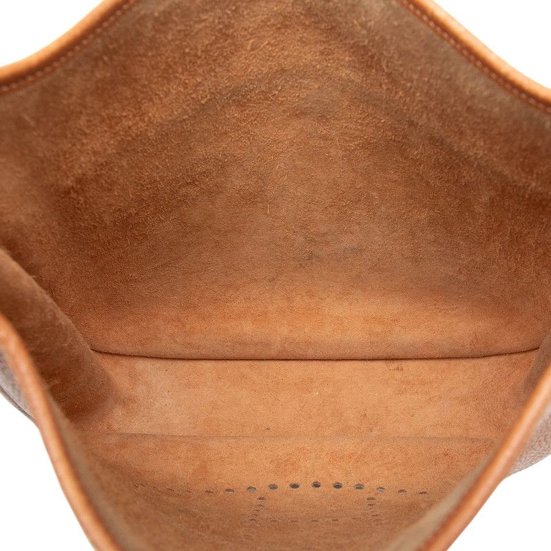 Hermes Evelyne 2 GM Crossbody Shoulder Bag Gold Brown Taurillon Clemence — view 4