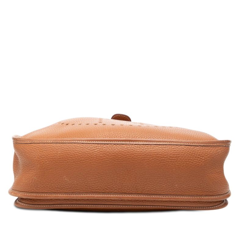 Hermes Evelyne 2 GM Crossbody Shoulder Bag Gold Brown Taurillon Clemence — view 3