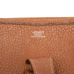 Hermes Evelyne 2 GM Crossbody Shoulder Bag Gold Brown Taurillon Clemence — view 5