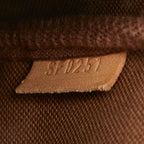Louis Vuitton Monogram Mini Pochette Pouch Handbag Brown Leather — view 8