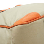 Loewe Anagram Tote Shoulder Bag Beige Orange Canvas Leather — view 7