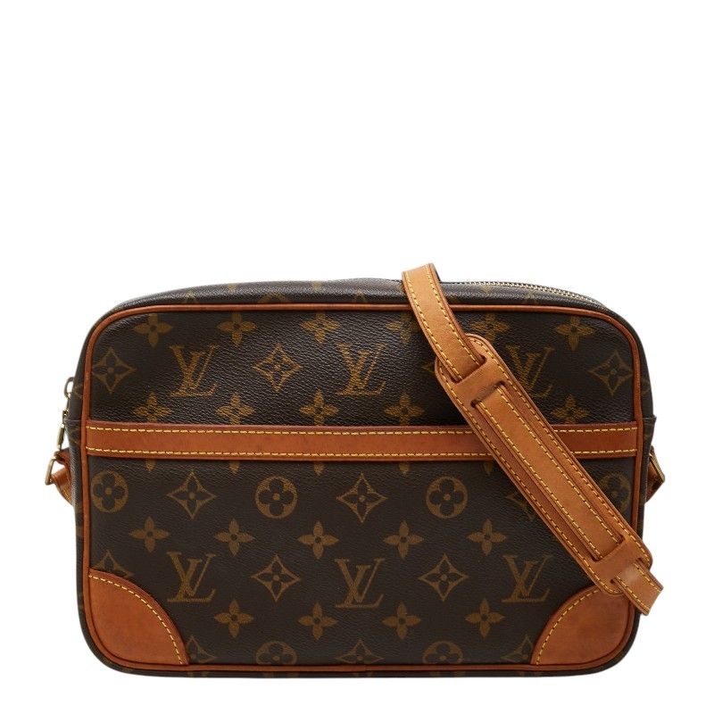 Louis Vuitton Monogram Trocadero 27 Crossbody Shoulder Bag Brown Leather