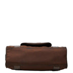 Celine Anagram Handbag Brown Nylon Leather — view 3