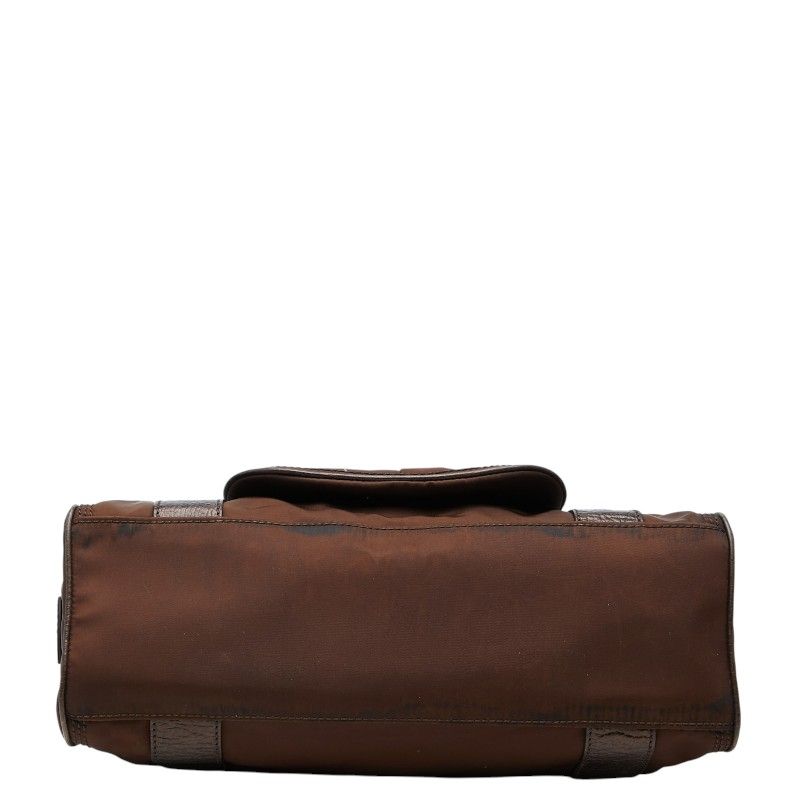 Celine Anagram Handbag Brown Nylon Leather — view 3