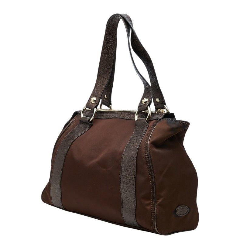 Celine Anagram Handbag Brown Nylon Leather — view 2