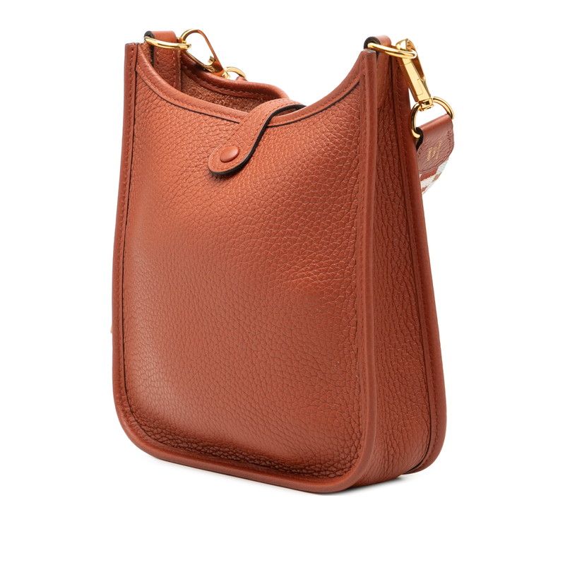 Hermes Evelyne Amazon TPM Maxi Quadrille Shoulder Bag Cuiburg Brown Taurillon — view 2