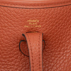 Hermes Evelyne Amazon TPM Maxi Quadrille Shoulder Bag Cuiburg Brown Taurillon — view 5