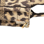 Dior Leopard Book Tote Vertical Mini 2-Way Shoulder Bag Beige Brown Canvas — view 5