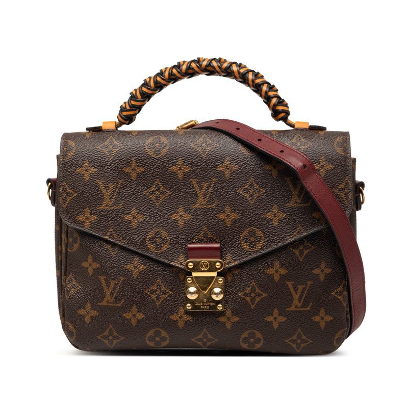 Louis Vuitton Monogram Pochette Metis MM 2-Way Shoulder Bag Brown Multi Color