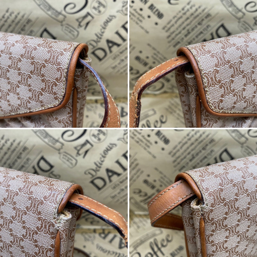 Celine Shoulder Bag Pochette White Macadam Travel — view 5