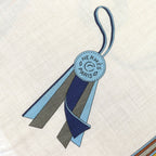 Hermes Rectangle Brides ET Gray Bridle and Charm Cashmere Silk Fringe Scarf — view 5