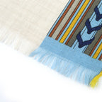 Hermes Rectangle Brides ET Gray Bridle and Charm Cashmere Silk Fringe Scarf — view 6