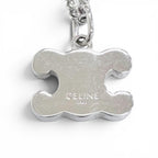 Celine Trio Rhinestone Necklace Silver — view 7