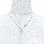 Celine Trio Rhinestone Necklace Silver — view 3