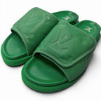 Louis Vuitton Miami Line Monogram Embossed Leather Shower Sandals Slide 6