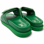 Louis Vuitton Miami Line Monogram Embossed Leather Shower Sandals Slide 6 — view 4