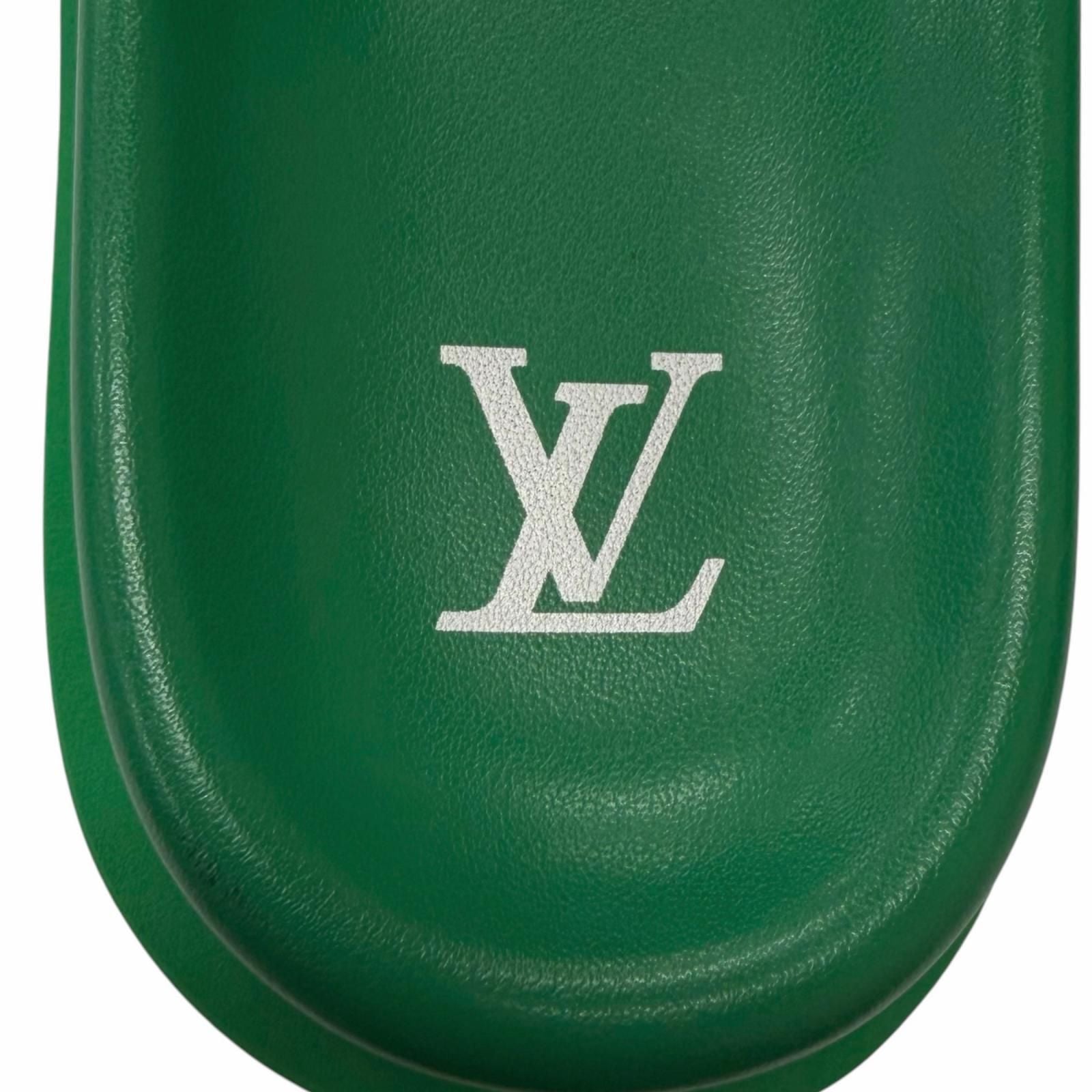 Louis Vuitton Miami Line Monogram Embossed Leather Shower Sandals Slide 6 — view 6